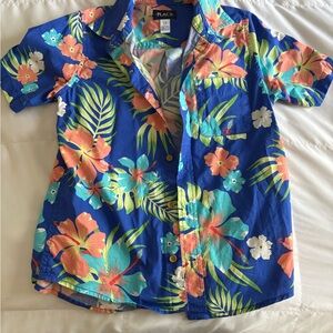 The Children's Place Blue Floral Kids Shirt
